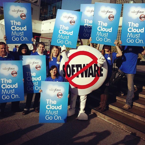 Salesforce end of software protests